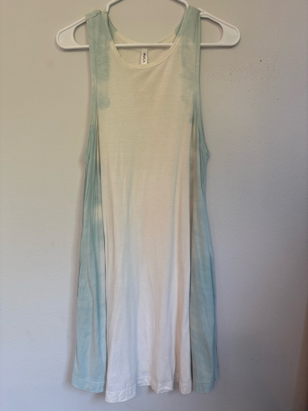 RVCA Sucker Puncher Blue Tie-Dye Swing Dress Women's with Pockets Size XS EUC